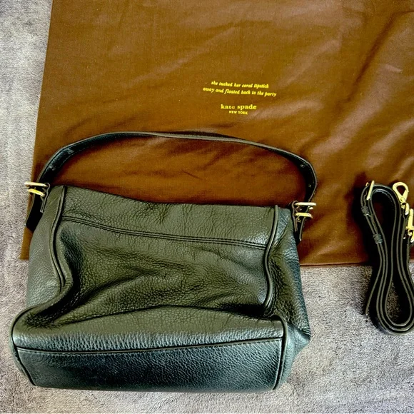 Black Leather Kate Spade Hand Bag - Picture 2 of 9